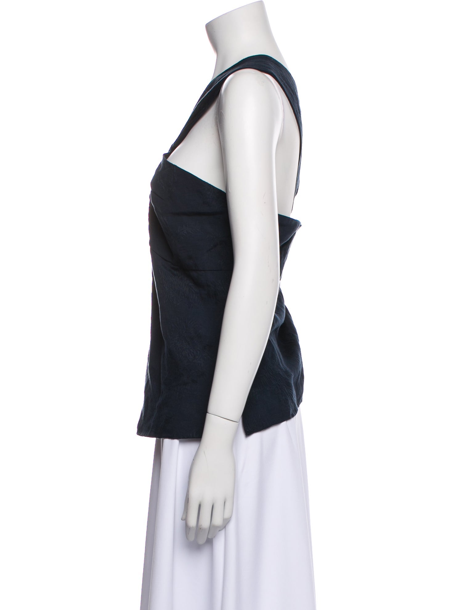 Veronica Beard One-Shoulder Sleeveless Top