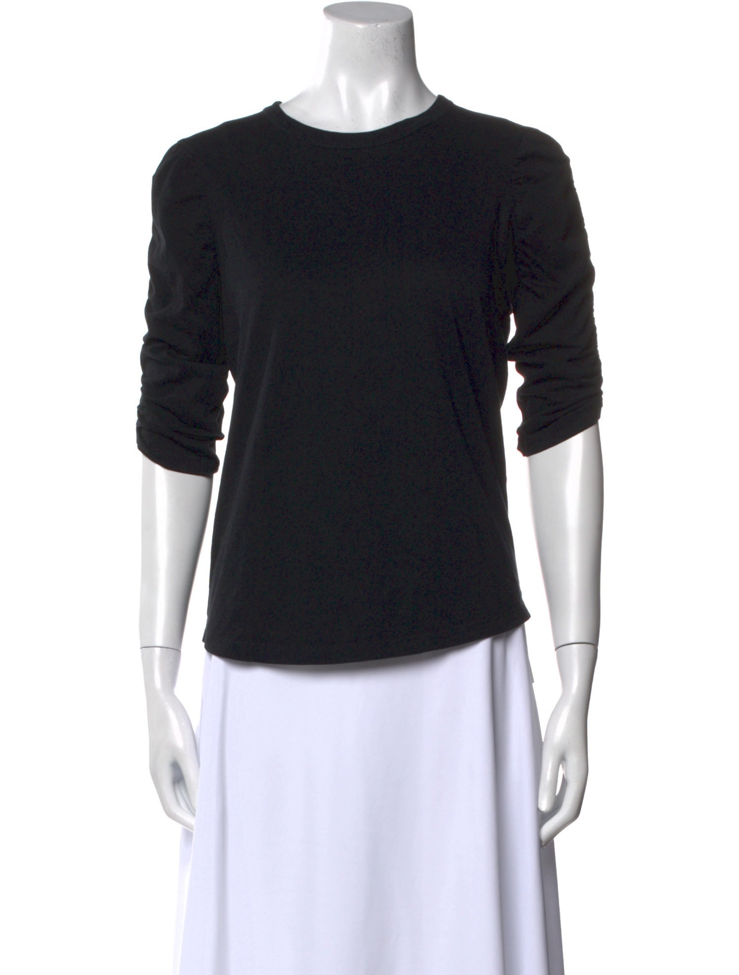 Veronica Beard Crew Neck Three-Quarter Sleeve T-Shirt