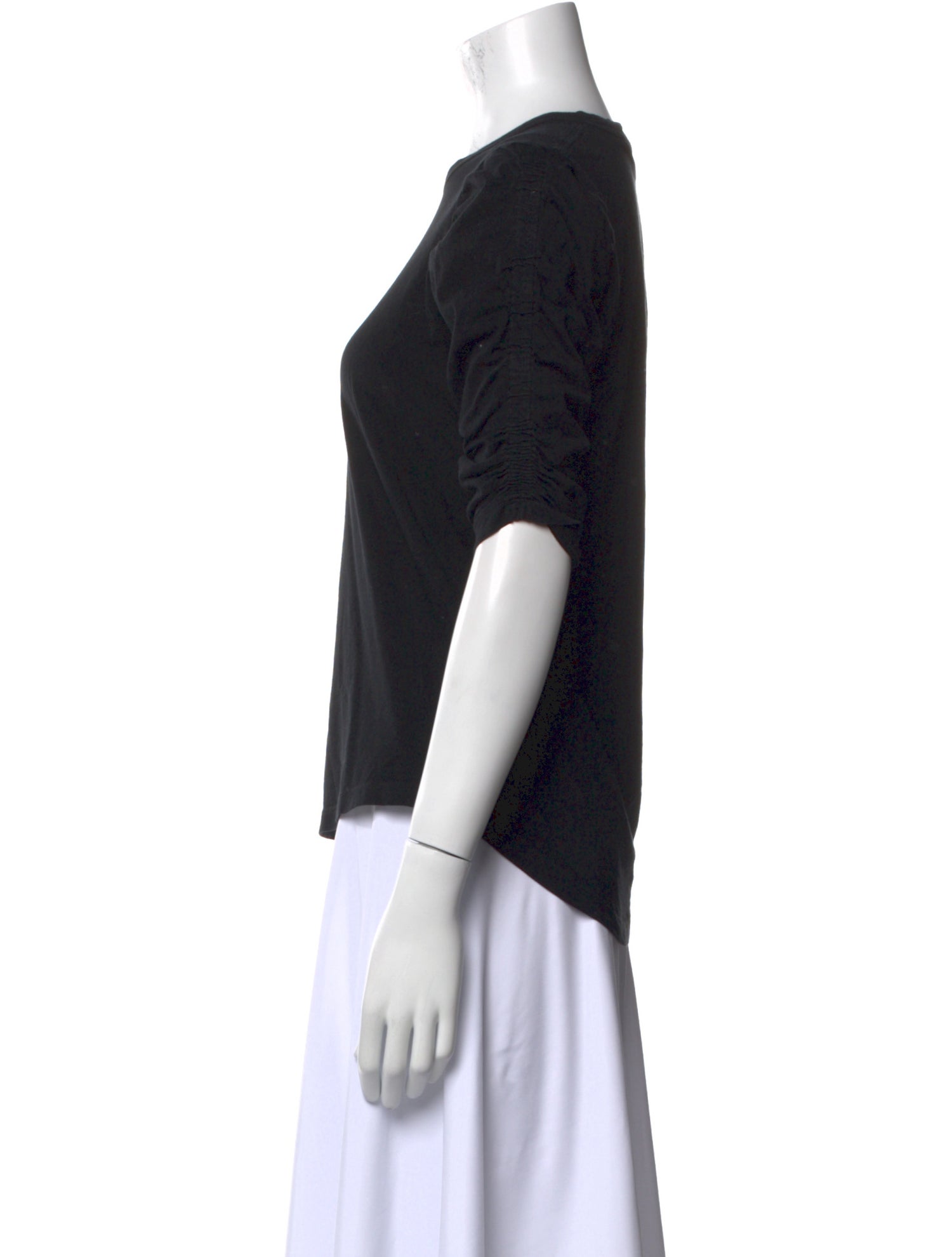 Veronica Beard Crew Neck Three-Quarter Sleeve T-Shirt