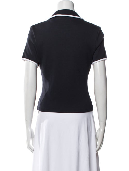 Veronica Beard V-Neck Short Sleeve Polo