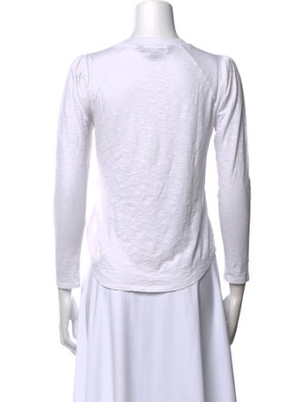 Veronica Beard Bateau Neckline Three-Quarter Sleeve Top