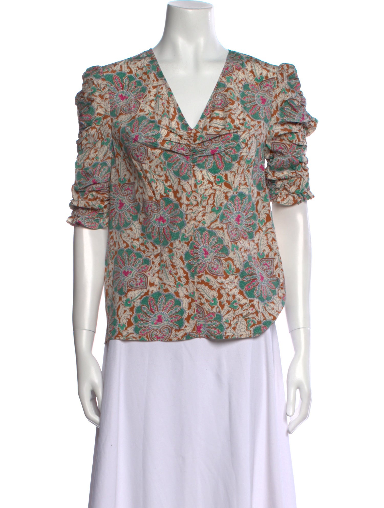 Veronica Beard Silk Floral Print Blouse w/ Tags