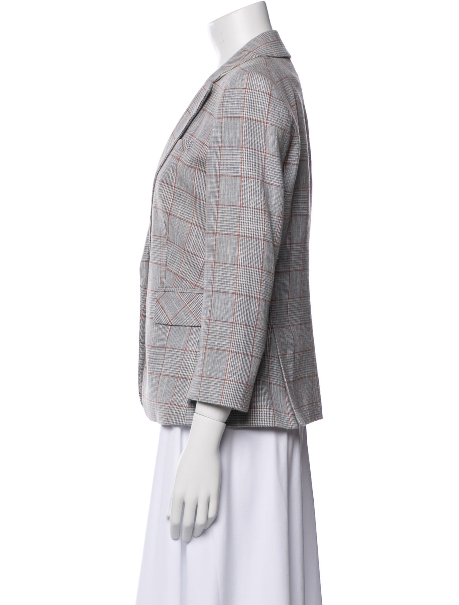 Veronica Beard Plaid Print Blazer