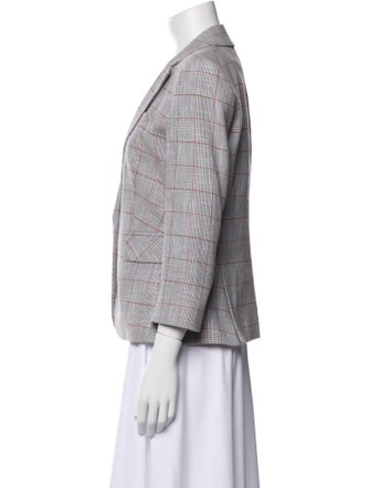 Veronica Beard Plaid Print Blazer