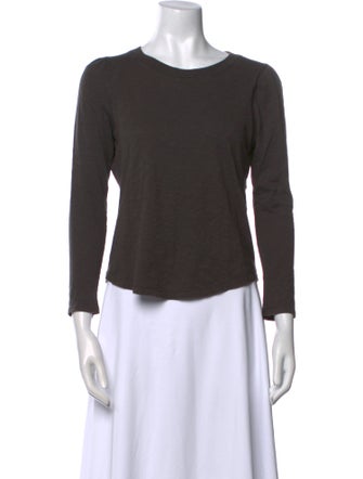 Veronica Beard Bateau Neckline Three-Quarter Sleeve Top