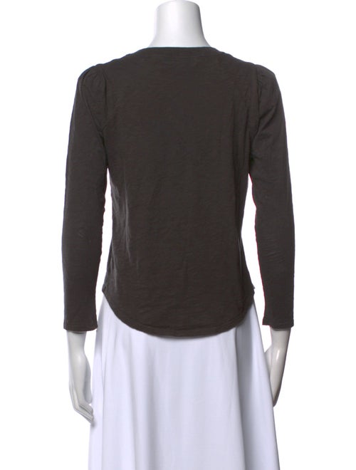 Veronica Beard Bateau Neckline Three-Quarter Sleeve Top