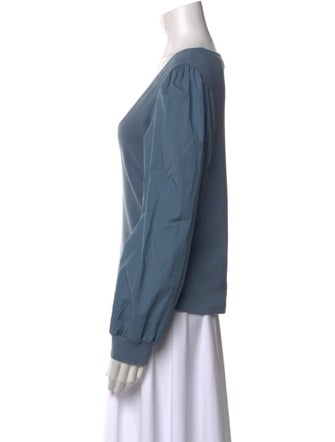 Veronica Beard Scoop Neck Long Sleeve Top