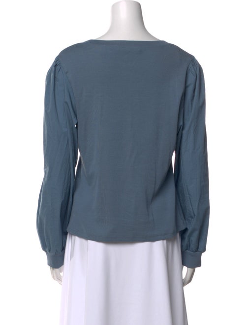 Veronica Beard Scoop Neck Long Sleeve Top