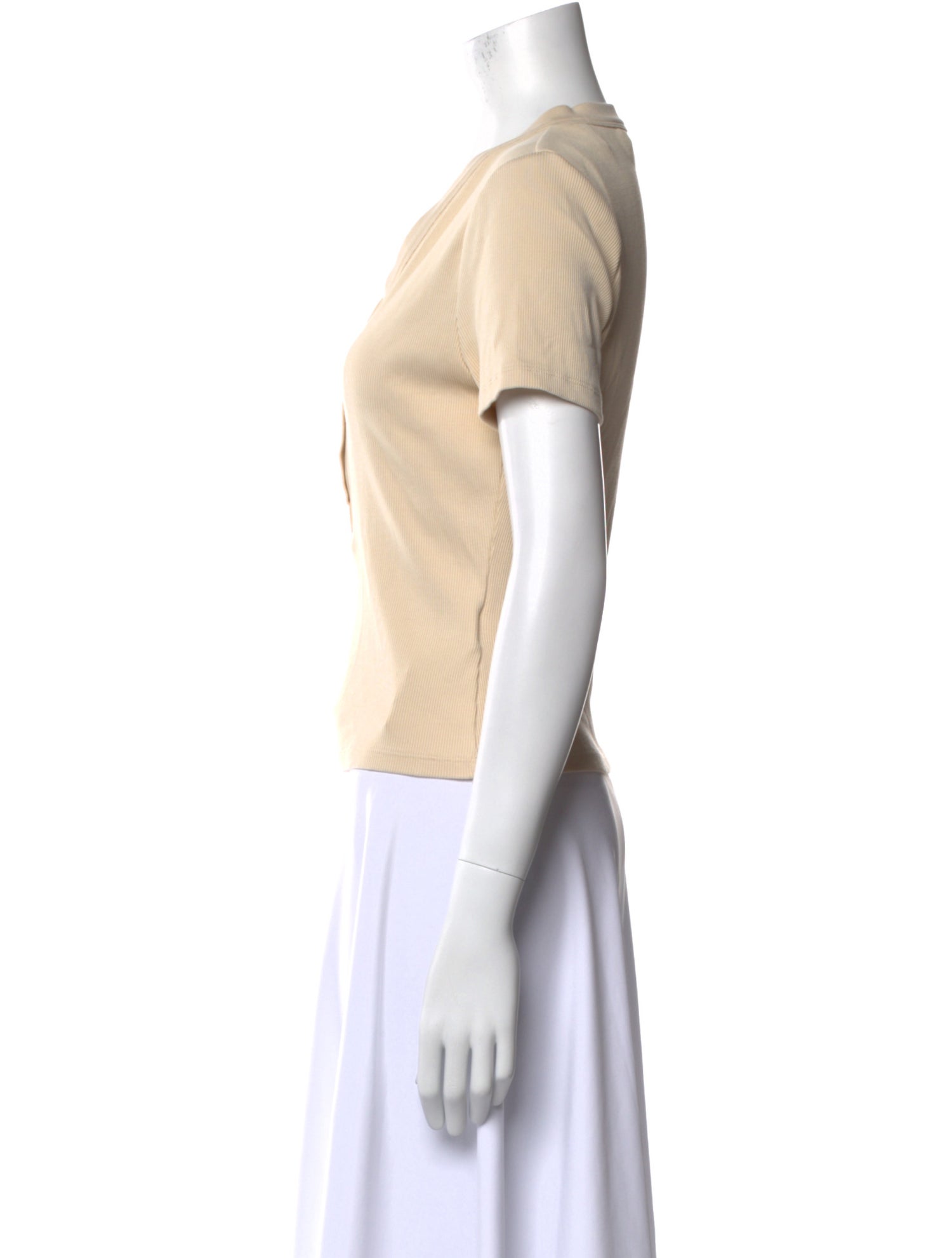 Veronica Beard V-Neck Short Sleeve Polo