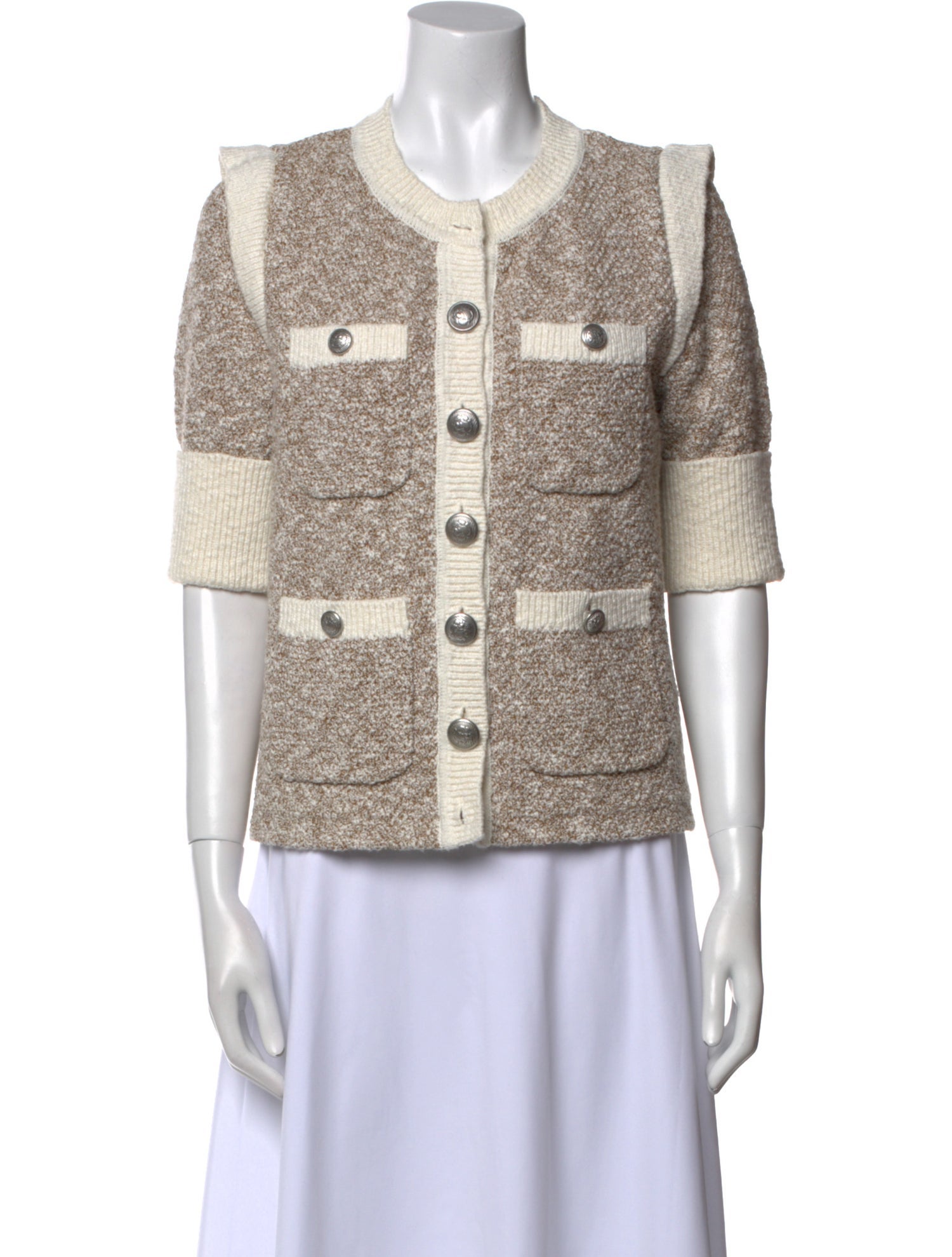 Veronica Beard Colorblock Pattern Crew Neck Sweater w/ Tags