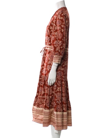 Veronica Beard Floral Print Long Dress