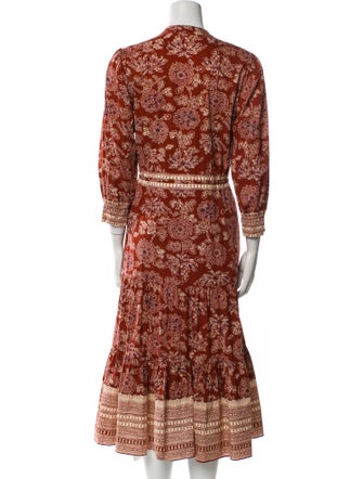 Veronica Beard Floral Print Long Dress