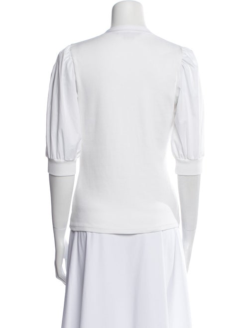 Veronica Beard V-Neck Three-Quarter Sleeve Polo