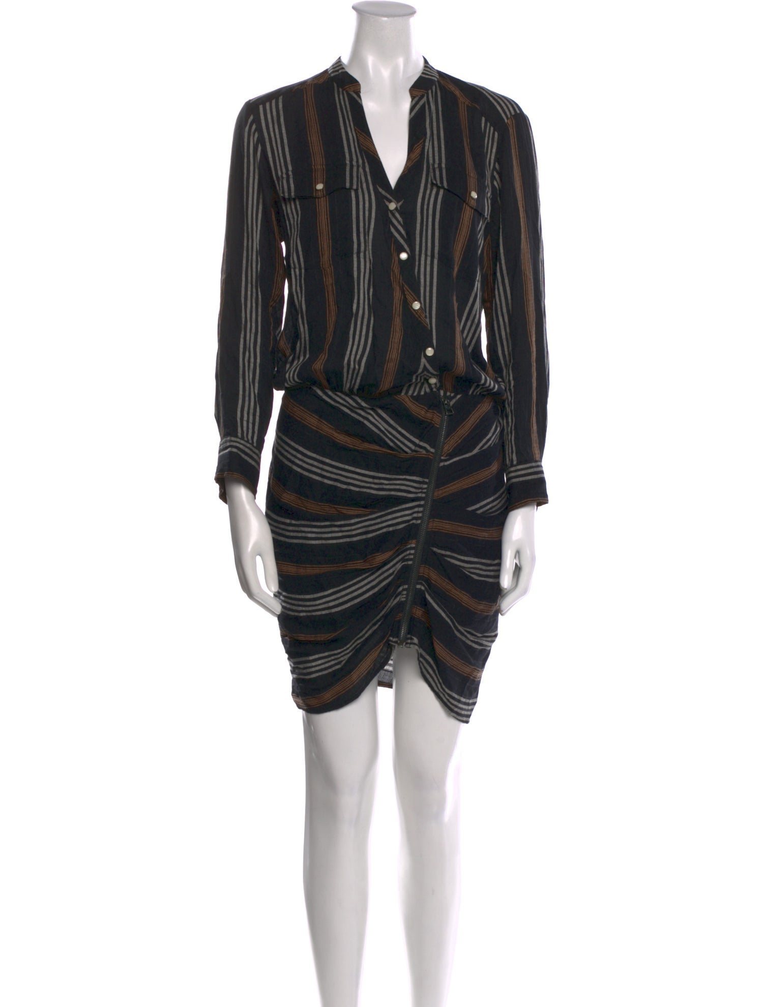 Veronica Beard Striped Knee-Length Dress