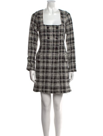 Veronica Beard Plaid Print Mini Dress