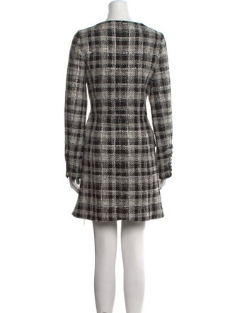 Veronica Beard Plaid Print Mini Dress