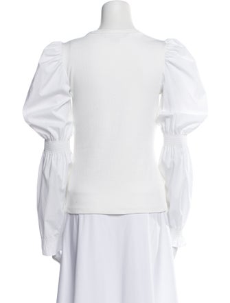 Veronica Beard Crew Neck Long Sleeve Top