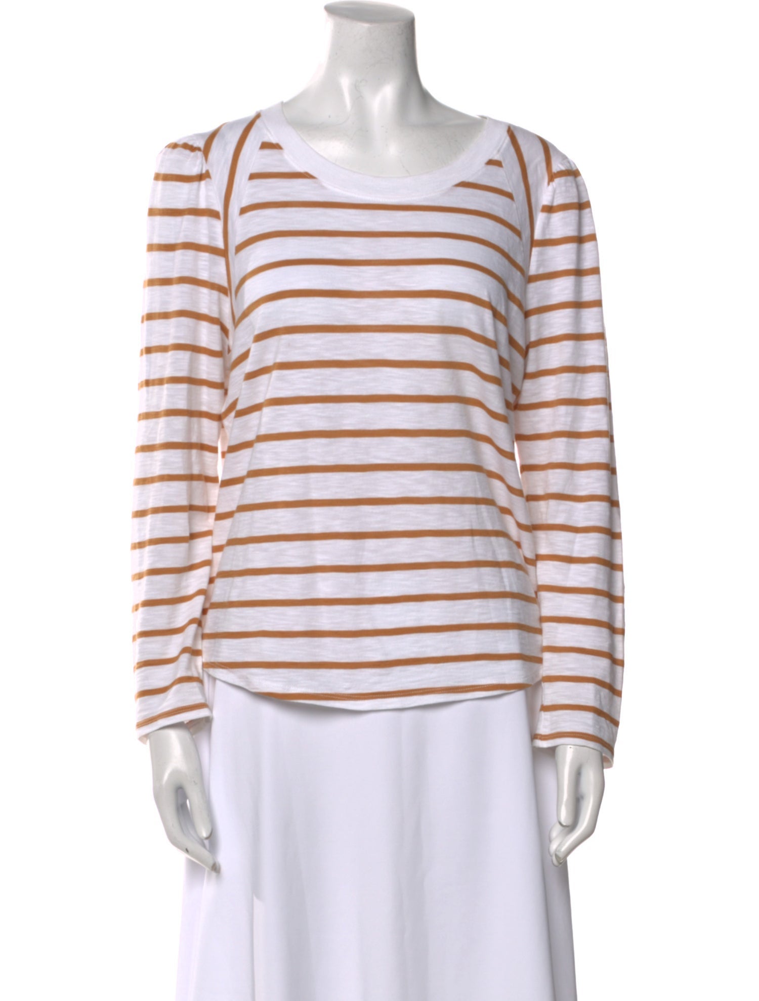 Veronica Beard Striped Scoop Neck T-Shirt
