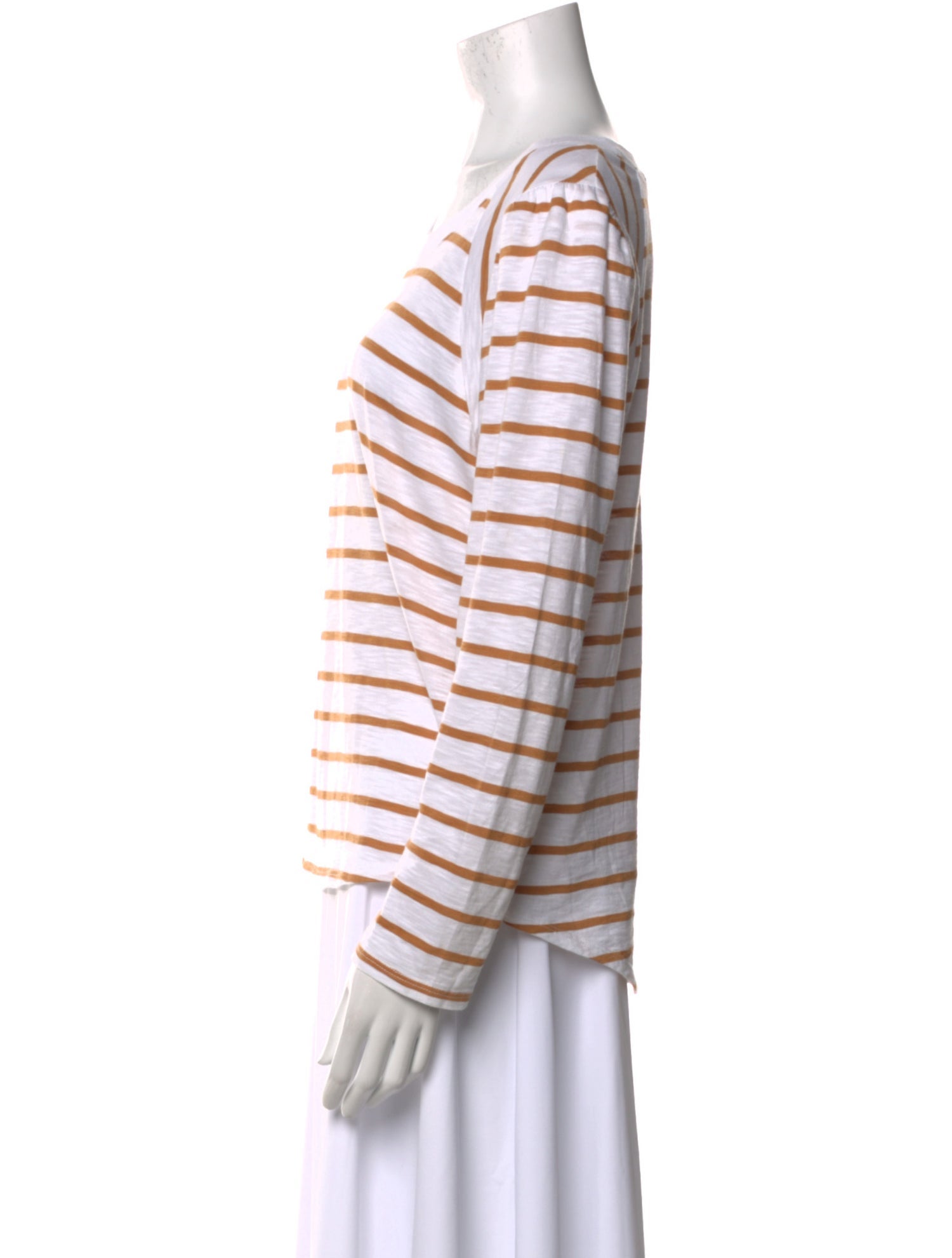 Veronica Beard Striped Scoop Neck T-Shirt
