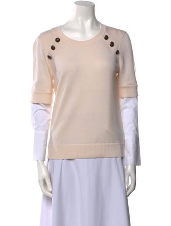 Veronica Beard Merino Wool Scoop Neck Sweatshirt
