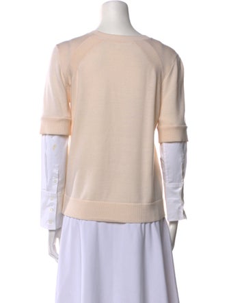 Veronica Beard Merino Wool Scoop Neck Sweatshirt