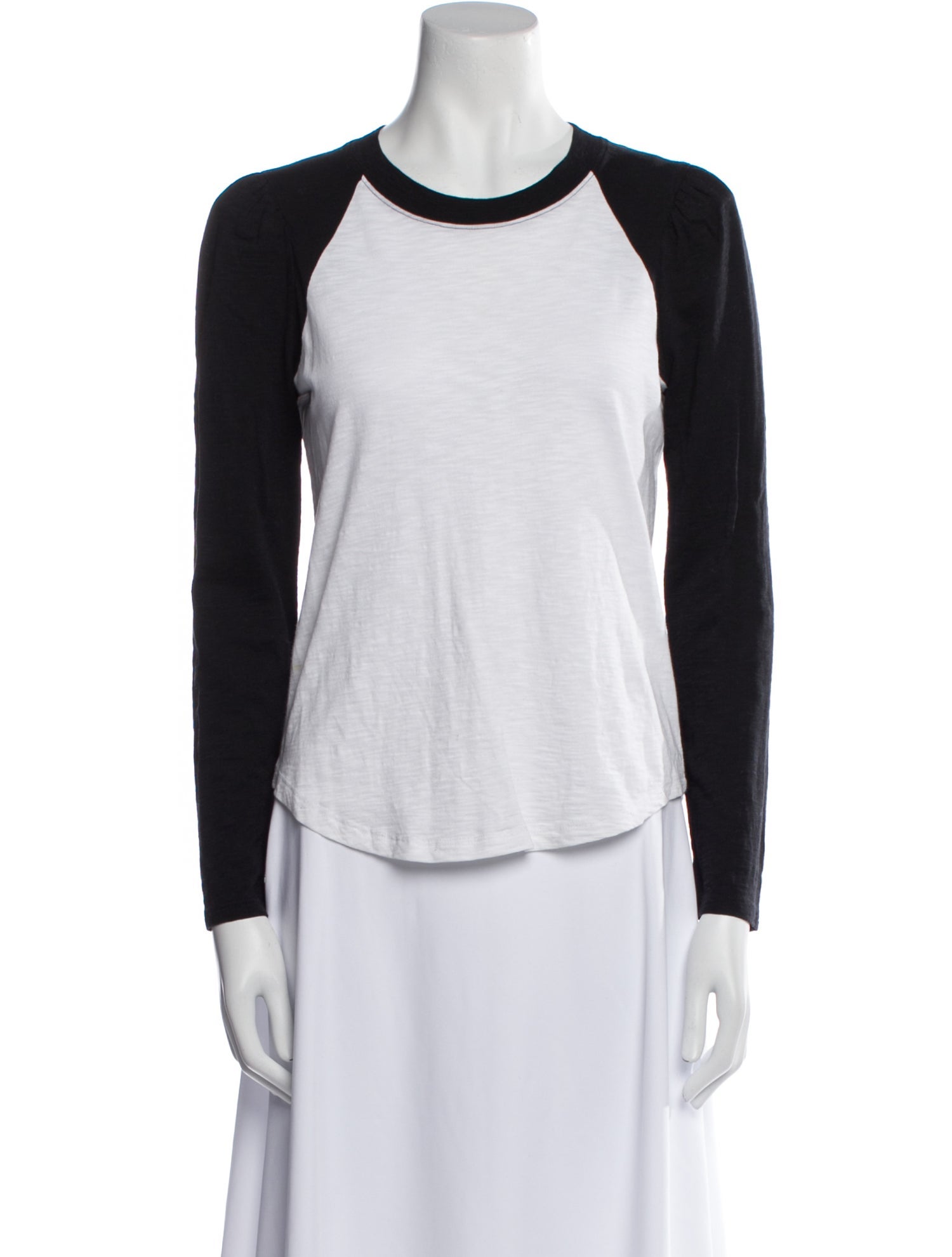 Veronica Beard Colorblock Pattern Crew Neck Top