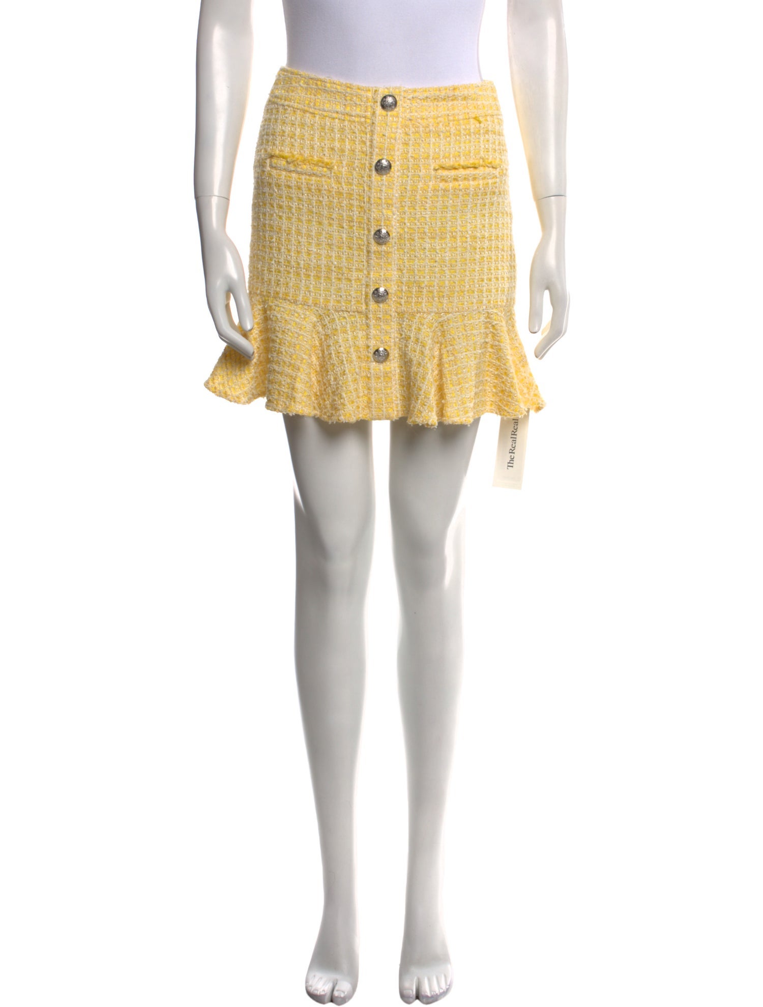 Veronica Beard Tweed Pattern Mini Skirt
