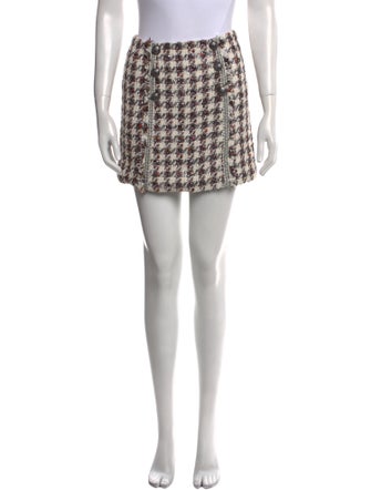 Veronica Beard Tweed Pattern Mini Skirt