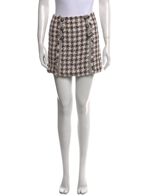 Veronica Beard Tweed Pattern Mini Skirt