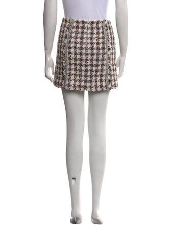 Veronica Beard Tweed Pattern Mini Skirt