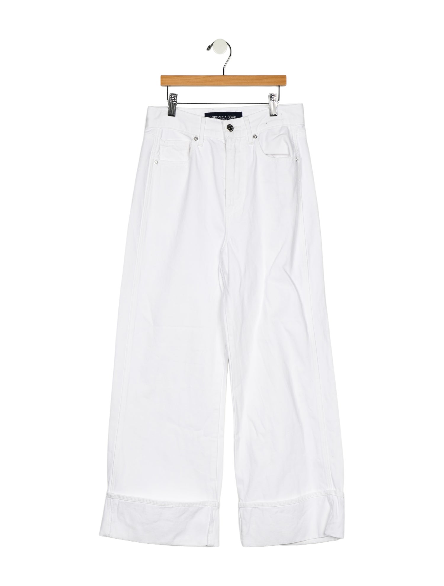 Veronica Beard Mid-Rise Wide Leg Jeans