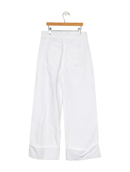 Veronica Beard Mid-Rise Wide Leg Jeans