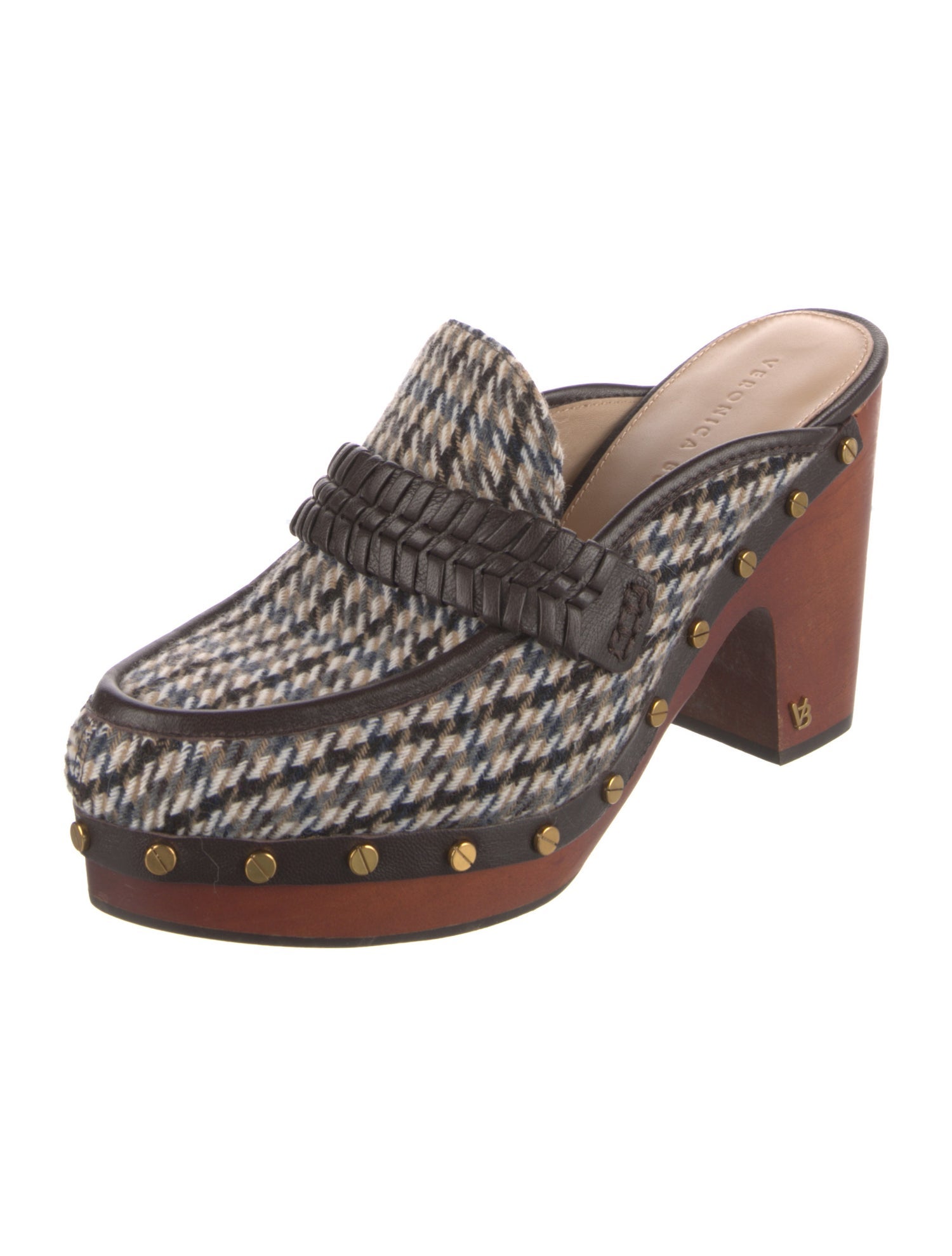 Veronica Beard Printed Studded Accents Slides