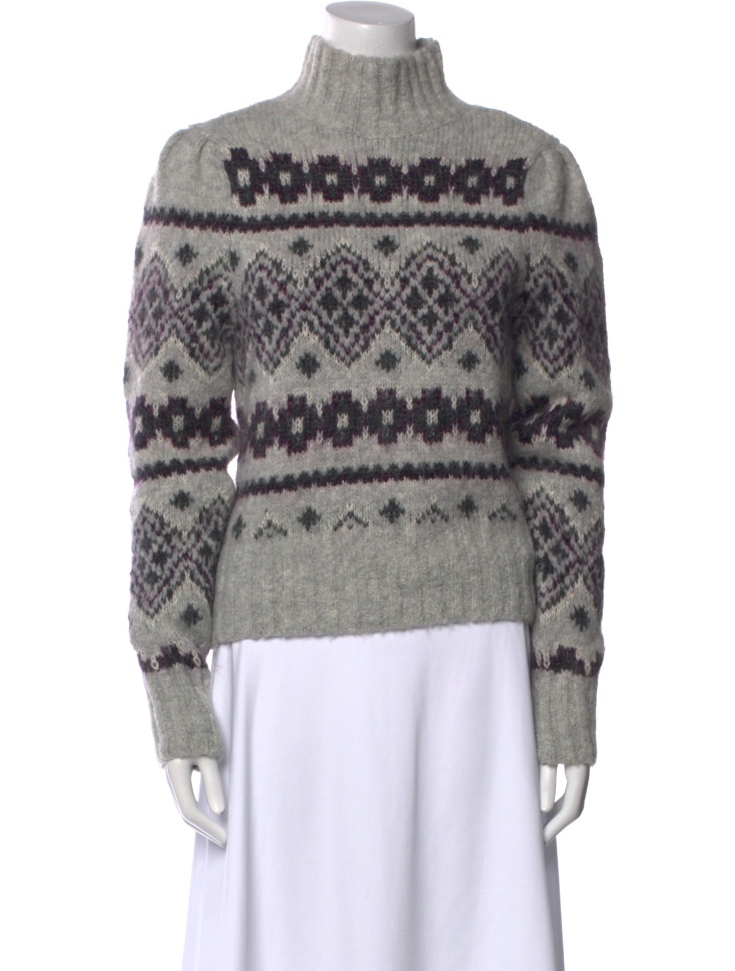 Veronica Beard Printed Turtleneck Sweatshirt