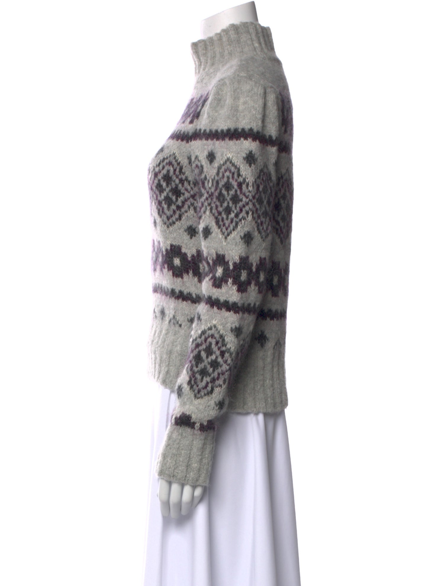 Veronica Beard Printed Turtleneck Sweatshirt