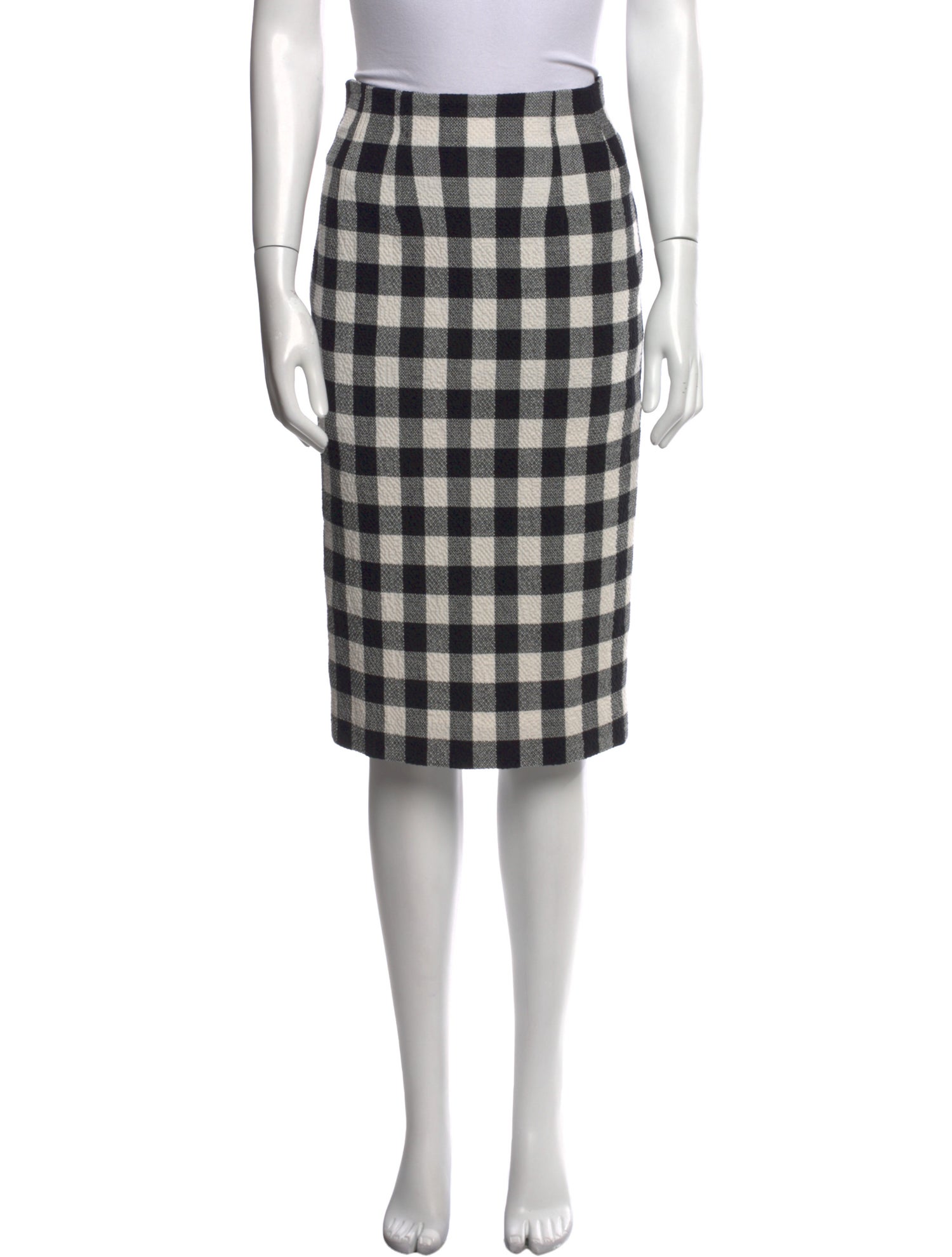 Veronica Beard Plaid Print Knee-Length Skirt
