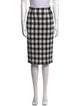 Veronica Beard Plaid Print Knee-Length Skirt