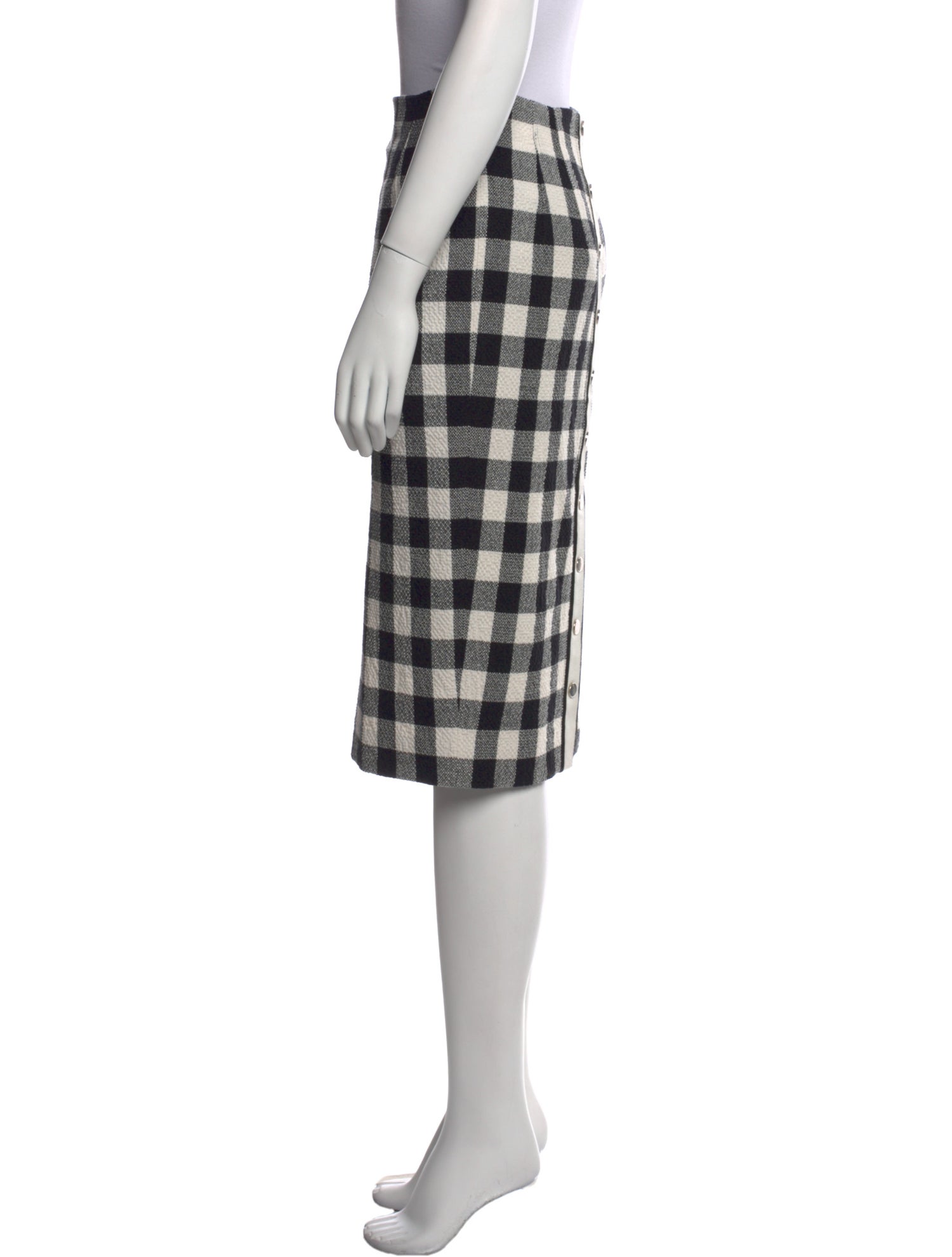 Veronica Beard Plaid Print Knee-Length Skirt