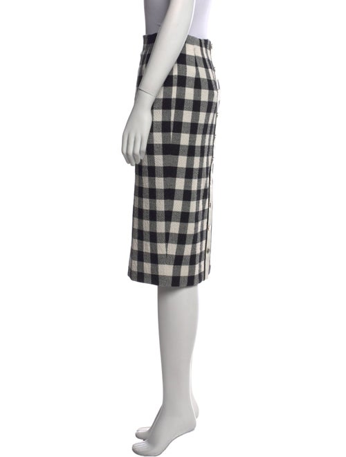 Veronica Beard Plaid Print Knee-Length Skirt