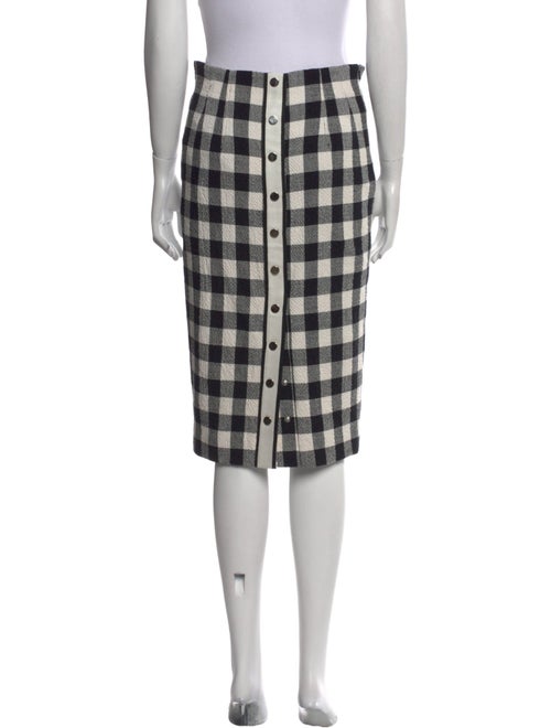 Veronica Beard Plaid Print Knee-Length Skirt