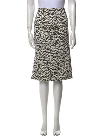 Veronica Beard Animal Print Knee-Length Skirt