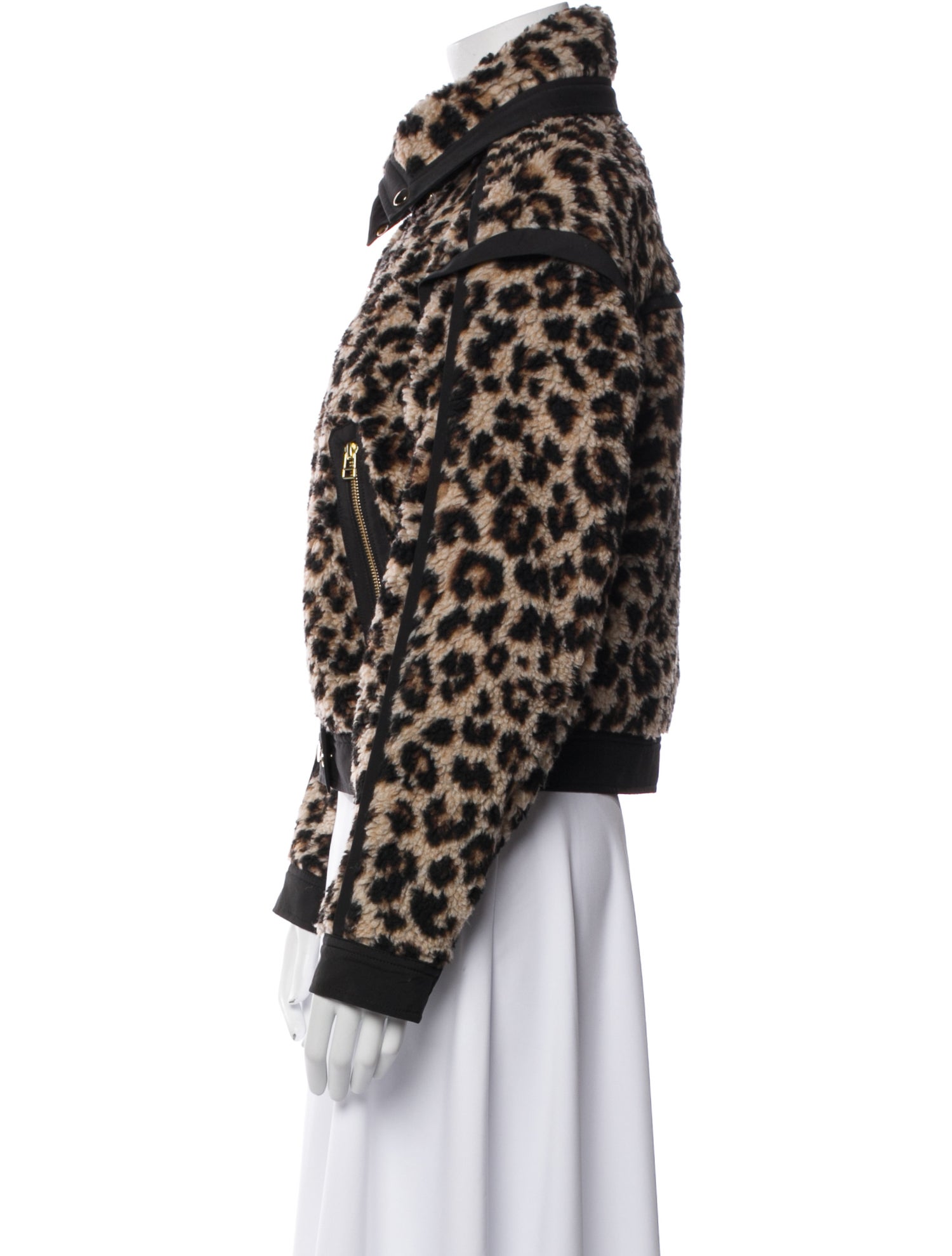 Veronica Beard Animal Print Faux Fur Jacket