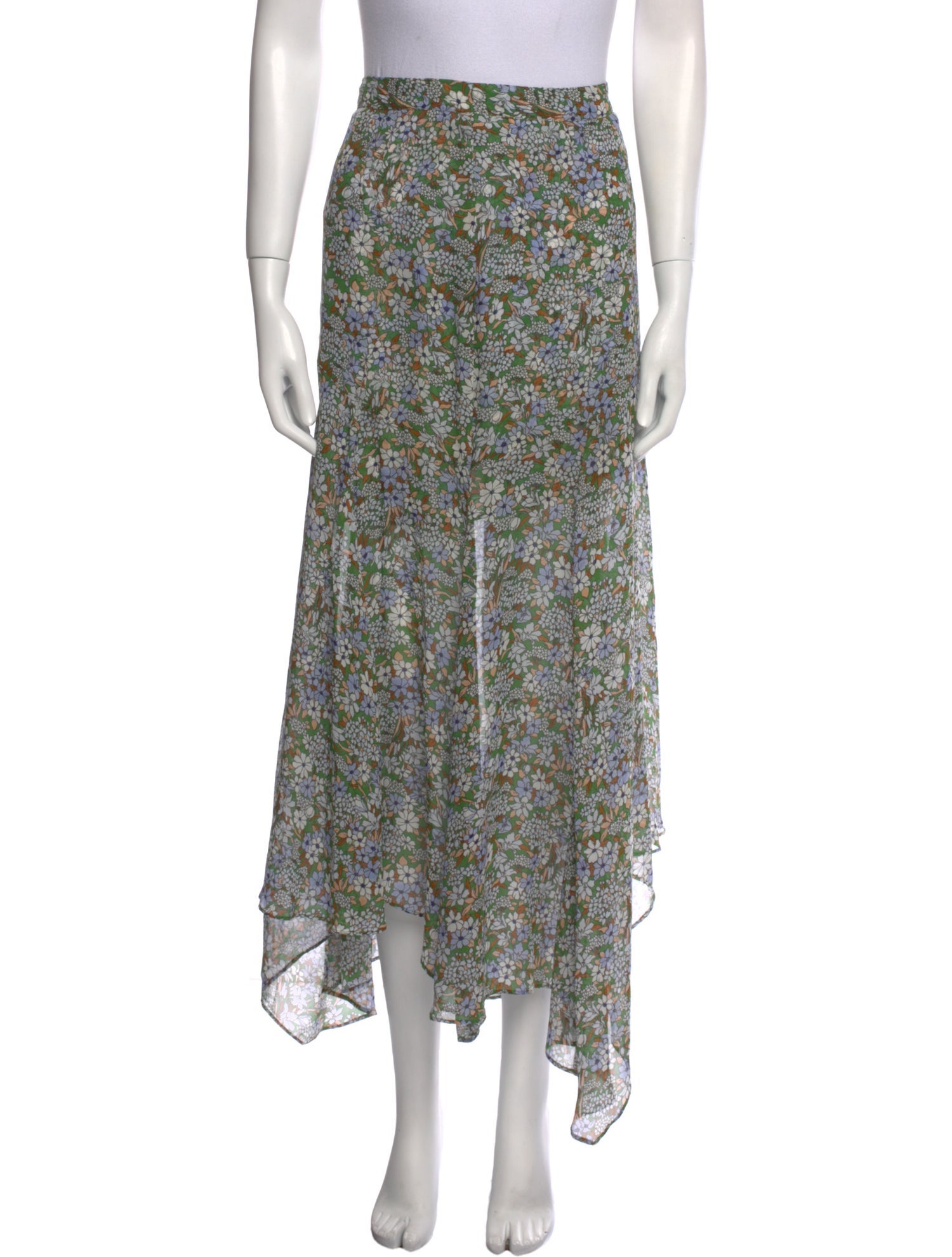 Veronica Beard Silk Midi Length Skirt