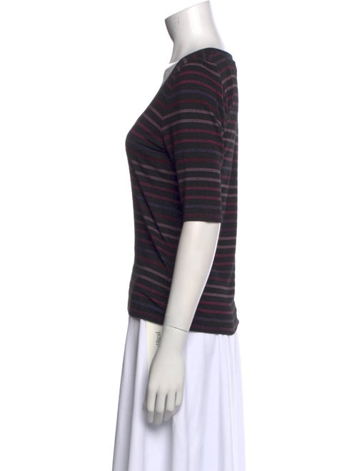Veronica Beard Striped Scoop Neck T-Shirt