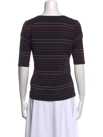 Veronica Beard Striped Scoop Neck T-Shirt