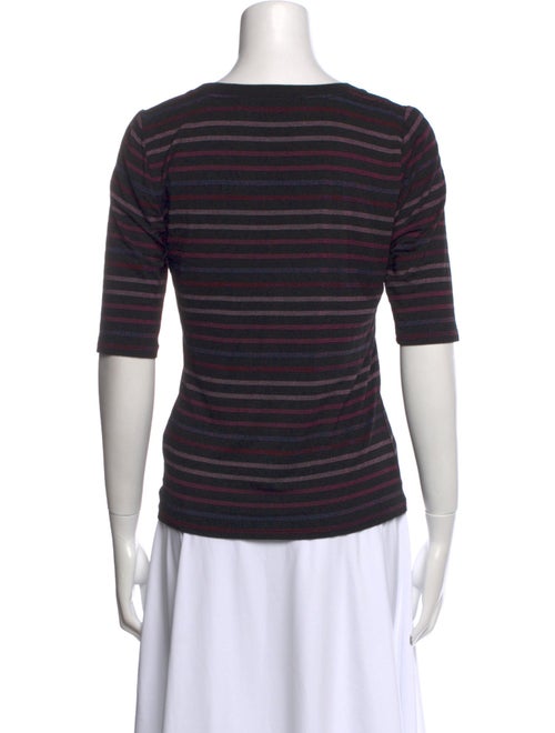 Veronica Beard Striped Scoop Neck T-Shirt