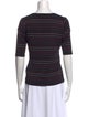 Veronica Beard Striped Scoop Neck T-Shirt