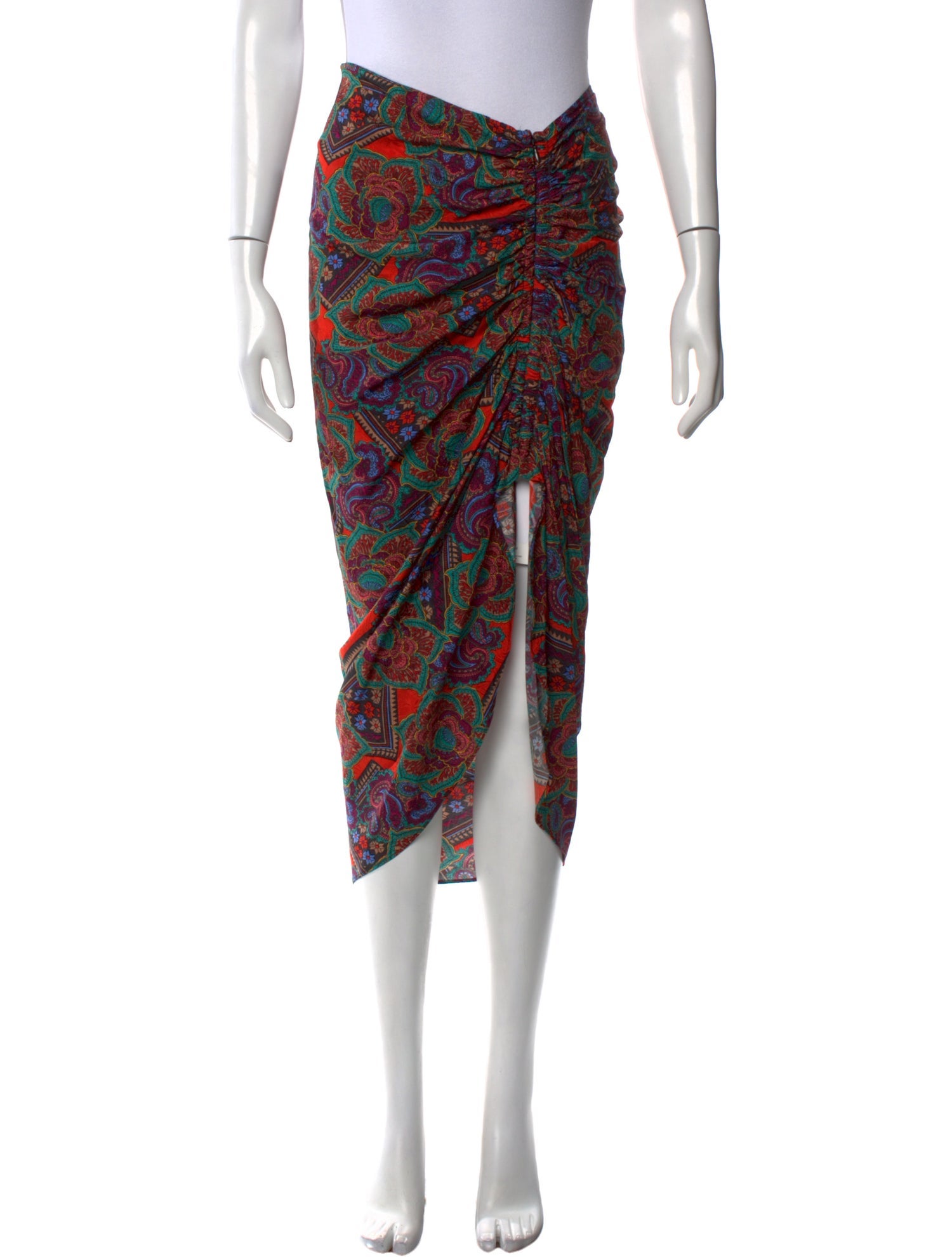 Veronica Beard Floral Print Midi Length Skirt