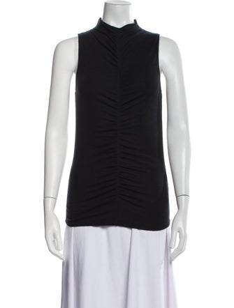Veronica Beard Mock Neck Sleeveless Top