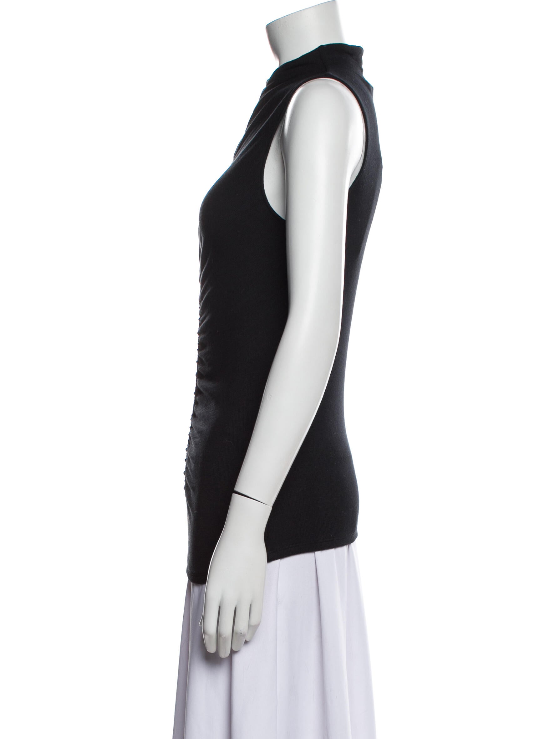 Veronica Beard Mock Neck Sleeveless Top